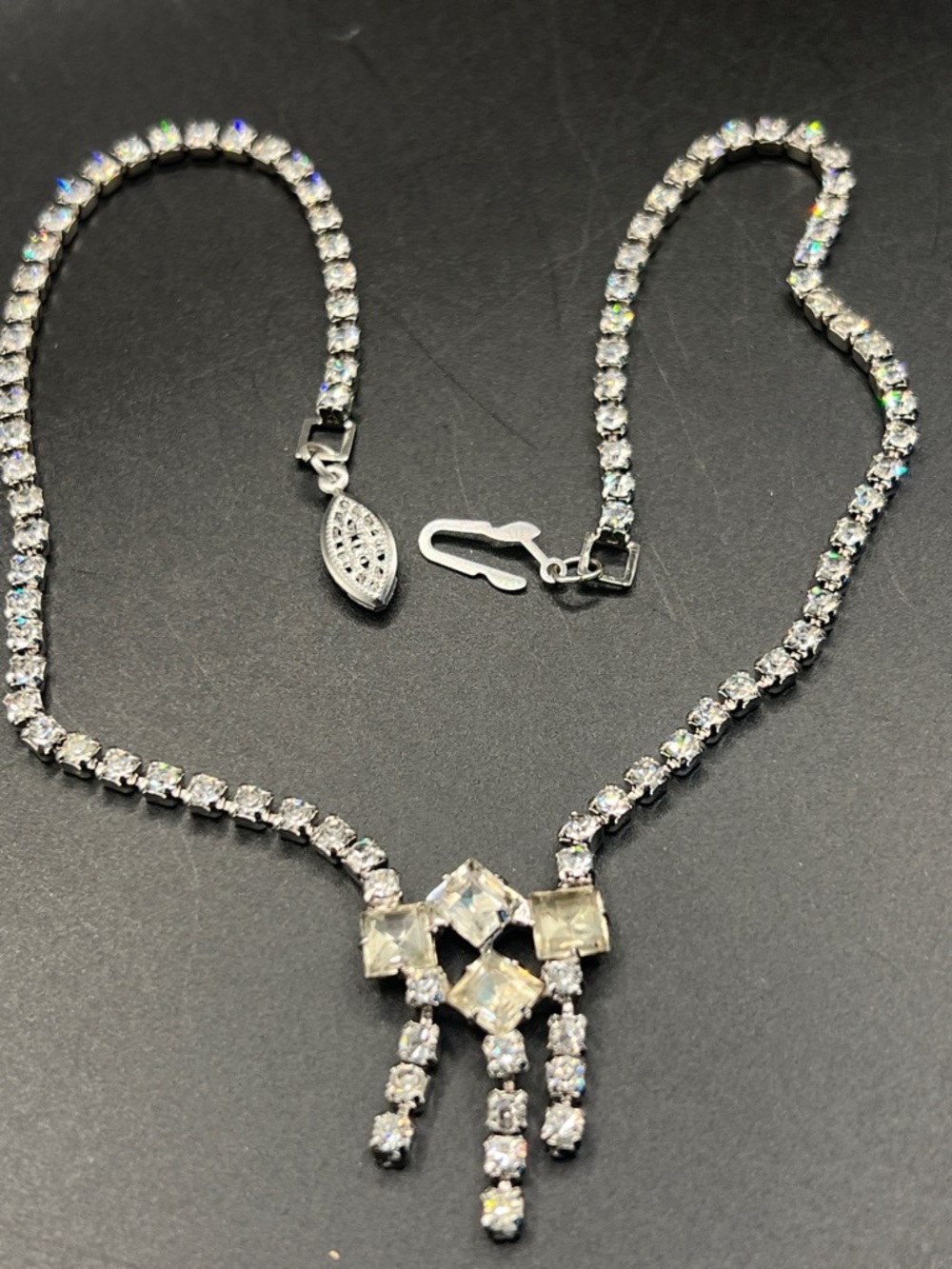 Vintage Crystal Drop - Silver Tones 24